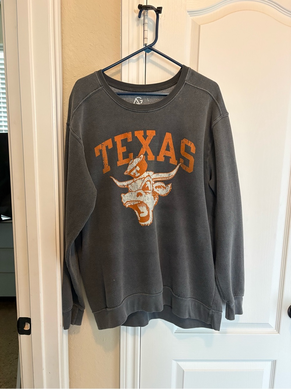 UT Texas Graphic Crewneck Sweatshirt - Charcoal/Orange